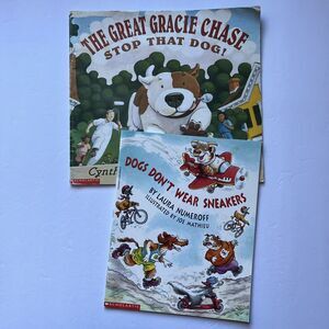 Set Of 2 Childrens Story Books Dogs Dont Wear Sneakers The Great Gracie Chase